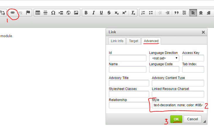 text hyperlink styling