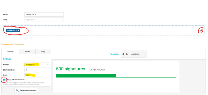 Progress Bar Settings