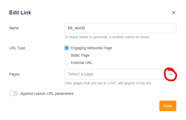 inserting campaign links