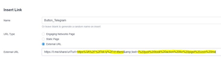 Telegram Share Message