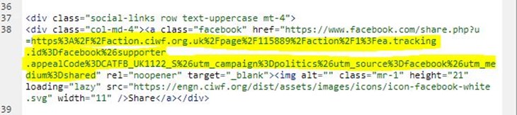 Facebook Share code
