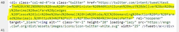 Twitter share button code